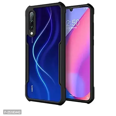 CSK Redmi A3 Case Back Cover Shockproof Bumper Crystal Clear Camera Protection | Acrylic Transparent Eagle Cover for Redmi A3 (Black).