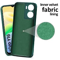CSK Back Cover Vivo Y16 Scratch Proof | Flexible | Matte Finish | Soft Silicone Mobile Cover Vivo Y16 (Green)-thumb1