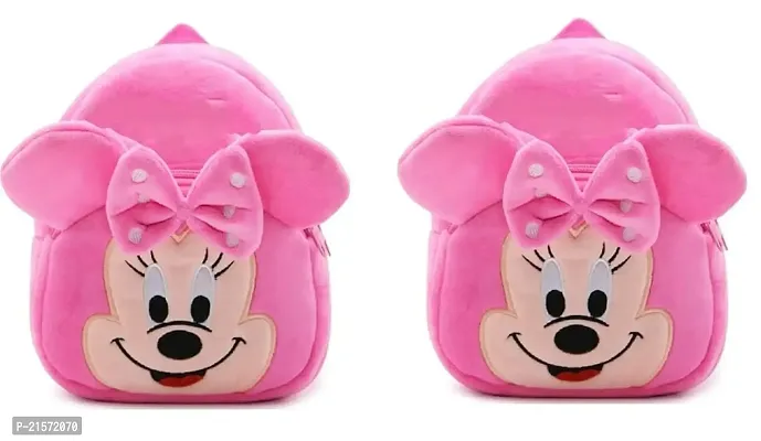 CSK Combo Pink Minnie  Combo Kids School Bag Cute Backpacks for Girls/Boys/Animal Cartoon Mini Travel Bag Backpack for Kids Girl Boy 2-6 Years