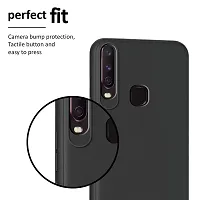 CSK Back Cover Vivo Y17 Scratch Proof | Flexible | Matte Finish | Soft Silicone Mobile Cover Vivo Y17 (Black)-thumb4