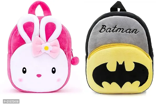 CSK Konggi  Batman Combo Kids School Bag Cute Backpacks for Girls/Boys/Animal Cartoon Mini Travel Bag Backpack for Kids Girl Boy 2-6 Years