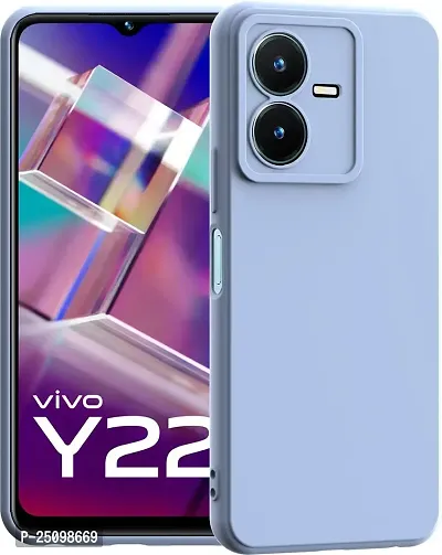 CSK Back Cover Vivo Y22 Scratch Proof | Flexible | Matte Finish | Soft Silicone Mobile Cover Vivo Y22 (Grey)