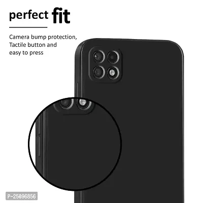 CSK Back Cover Samsung Galaxy A22 5G Scratch Proof | Flexible | Matte Finish | Soft Silicone Mobile Cover Samsung Galaxy A22 5G (Black)-thumb5