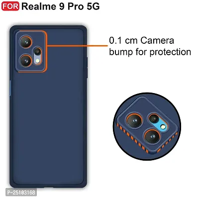 CSK Back Cover Realme 9 Pro Scratch Proof | Flexible | Matte Finish | Soft Silicone Mobile Cover Realme 9 Pro (Blue)-thumb3