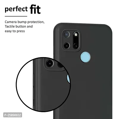 CSK Back Cover Realme C21Y Scratch Proof | Flexible | Matte Finish | Soft Silicone Mobile Cover Realme C21Y (Black)-thumb5