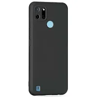 CSK Back Cover Realme C21Y Scratch Proof | Flexible | Matte Finish | Soft Silicone Mobile Cover Realme C21Y (Black)-thumb1