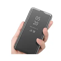 CSK Flip Cover Samsung Galaxy S21 Plus Mirror Flip Poly Carbonate Semi Transparent, Mirror Flip Case Cover for Samsung Galaxy S21 Plus - Black-thumb4