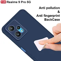 CSK Back Cover Realme 9 Pro Scratch Proof | Flexible | Matte Finish | Soft Silicone Mobile Cover Realme 9 Pro (Blue)-thumb3