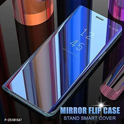 CSK Flip Cover Samsung Galaxy A53 5G Mirror Flip Heavy Case Video Stand 360? Protection Mobile Flip Cover for Samsung Galaxy A53 5G - Blue-thumb5