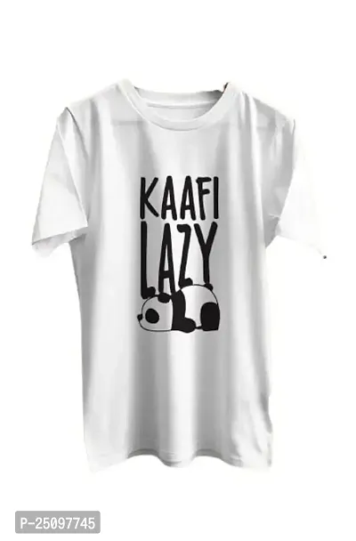 CSK Store Kaafi Lazy Panda Design Printed Round Neck for Men