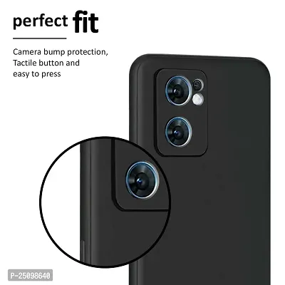 CSK Back Cover Oppo Reno 7 Scratch Proof | Flexible | Matte Finish | Soft Silicone Mobile Cover Oppo Reno 7 (Black)-thumb5