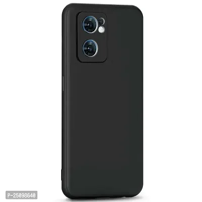 CSK Back Cover Oppo Reno 7 Scratch Proof | Flexible | Matte Finish | Soft Silicone Mobile Cover Oppo Reno 7 (Black)-thumb3