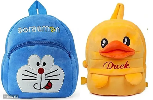 CSK Doremon  Duck Combo Kids School Bag Cute Backpacks for Girls/Boys/Animal Cartoon Mini Travel Bag Backpack for Kids Girl Boy 2-6 Years