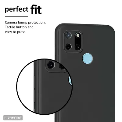 CSK Back Cover Realme C25Y Scratch Proof | Flexible | Matte Finish | Soft Silicone Mobile Cover Realme C25Y (Black)-thumb5