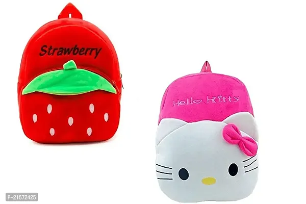 CSK Stawarry  Hello Kitty Combo Kids School Bag Cute Backpacks for Girls/Boys/Animal Cartoon Mini Travel Bag Backpack for Kids Girl Boy 2-6 Years