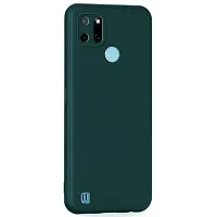 CSK Back Cover Realme C21Y Scratch Proof | Flexible | Matte Finish | Soft Silicone Mobile Cover Realme C21Y (Green)-thumb1