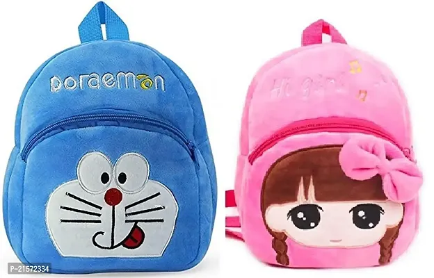 CSK Doremon  Hi Girls Combo Kids School Bag Cute Backpacks for Girls/Boys/Animal Cartoon Mini Travel Bag Backpack for Kids Girl Boy 2-6 Years