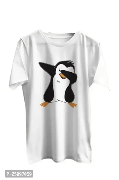 CSK Store Peguin Design Printed Round Neck T-Shirt for Men