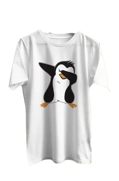 CSK Store Peguin Design Printed Round Neck T-Shirt for Men