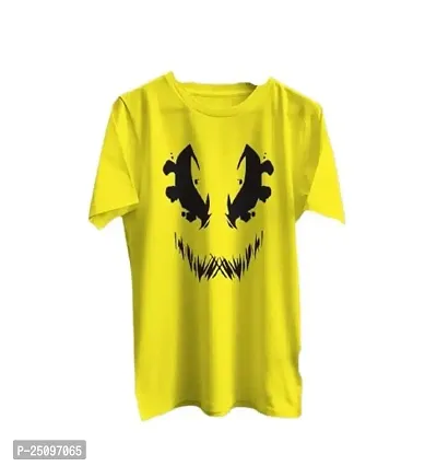 CSK Store Funky Face Design Printed Round Neck T-Shirt for Men