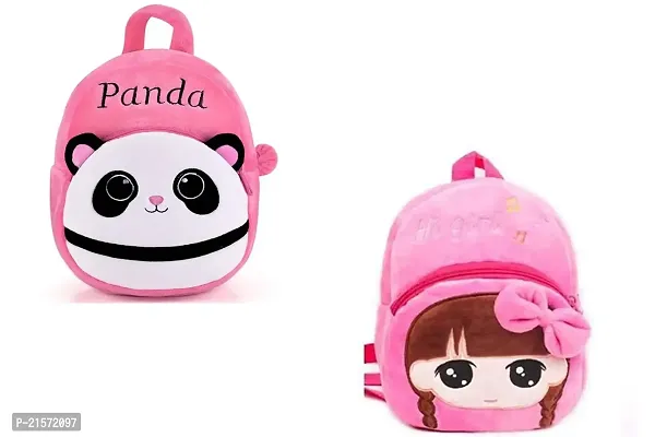 CSK Panda Pink  Hi Girls Combo Kids School Bag Cute Backpacks for Girls/Boys/Animal Cartoon Mini Travel Bag Backpack for Kids Girl Boy 2-6 Years