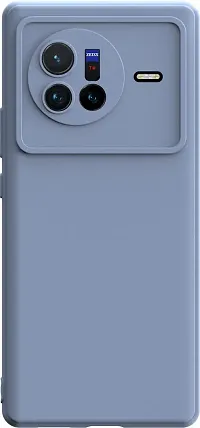 CSK Back Cover Vivo X80 pro Scratch Proof | Flexible | Matte Finish | Soft Silicone Mobile Cover Vivo X80 pro (Grey)-thumb1
