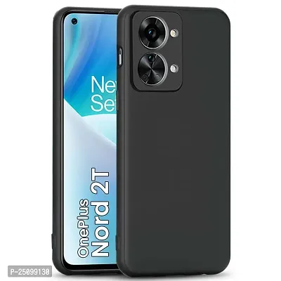 CSK Back Cover OnePlus Nord 2T 5G Scratch Proof | Flexible | Matte Finish | Soft Silicone Mobile Cover OnePlus Nord 2T 5G (Black)-thumb0