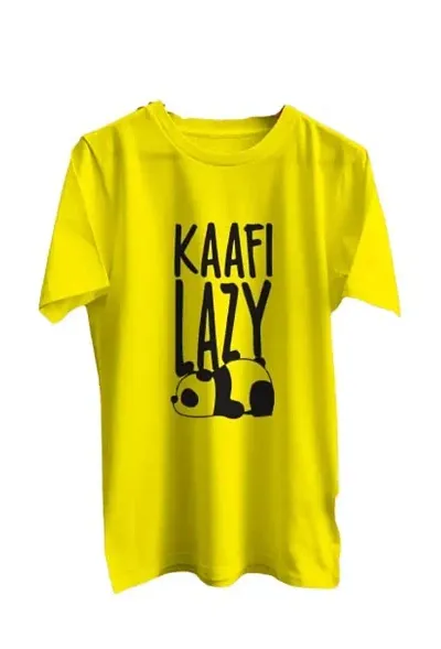 CSK Store Kaafi Lazy Panda Design Printed Round Neck for Men