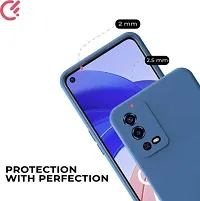 CSK Back Cover Oppo A55 Scratch Proof | Flexible | Matte Finish | Soft Silicone Mobile Cover Oppo A55 (Blue)-thumb1