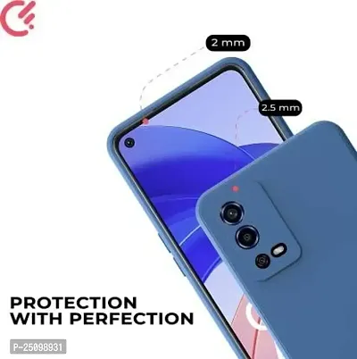 CSK Back Cover Oppo A55 Scratch Proof | Flexible | Matte Finish | Soft Silicone Mobile Cover Oppo A55 (Blue)-thumb2