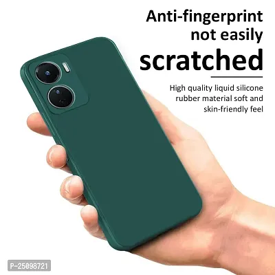 CSK Back Cover Vivo Y16 Scratch Proof | Flexible | Matte Finish | Soft Silicone Mobile Cover Vivo Y16 (Green)-thumb4