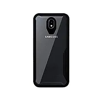 CSK Samsung J7 Pro Case Back Cover Shockproof Bumper Crystal Clear Camera Protection | Acrylic Transparent Eagle Cover for Samsung J7 Pro (Black).-thumb1