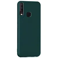 CSK Back Cover Vivo Y12 Scratch Proof | Flexible | Matte Finish | Soft Silicone Mobile Cover Vivo Y12 (Green)-thumb1