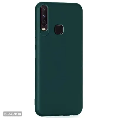 CSK Back Cover Vivo Y12 Scratch Proof | Flexible | Matte Finish | Soft Silicone Mobile Cover Vivo Y12 (Green)-thumb2