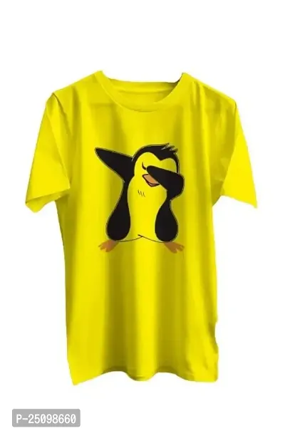 CSK Store Peguin Design Printed Round Neck T-Shirt for Men