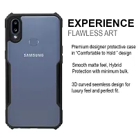 CSK Samsung A10s Case Back Cover Shockproof Bumper Crystal Clear Camera Protection | Acrylic Transparent Eagle Cover for Samsung A10s (Black).-thumb2