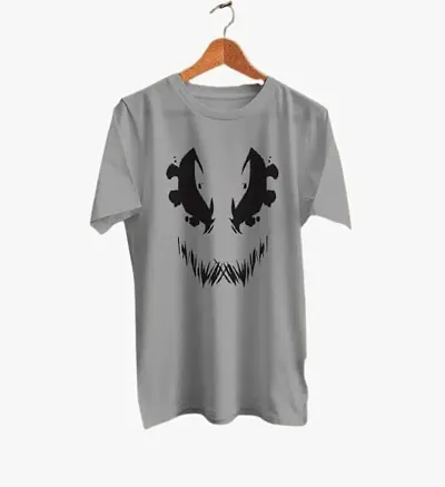 CSK Store Funky Face Design Printed Round Neck T-Shirt for Men