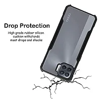 CSK Oppo F17 Case Back Cover Shockproof Bumper Crystal Clear Camera Protection | Acrylic Transparent Eagle Cover for Oppo F17 (Black).-thumb2