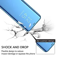 CSK Flip Cover Samsung Galaxy A10 Mirror Flip Poly Carbonate Semi Transparent, Mirror Flip Case Cover for Samsung Galaxy A10 - Blue-thumb4