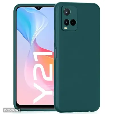 CSK Back Cover Vivo Y21 Scratch Proof | Flexible | Matte Finish | Soft Silicone Mobile Cover Vivo Y21 (Green)