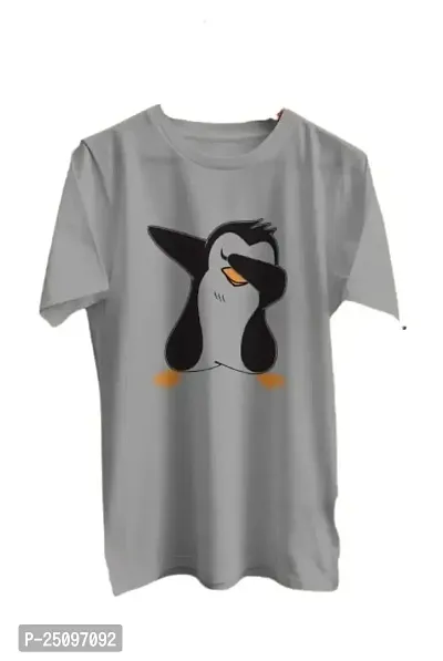 CSK Store Peguin Design Printed Round Neck T-Shirt for Men