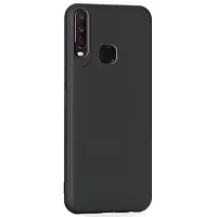 CSK Back Cover Vivo Y17 Scratch Proof | Flexible | Matte Finish | Soft Silicone Mobile Cover Vivo Y17 (Black)-thumb1