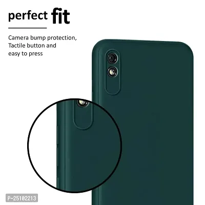 CSK Back Cover Redmi 9A Scratch Proof | Flexible | Matte Finish | Soft Silicone Mobile Cover Redmi 9A (Green)-thumb5