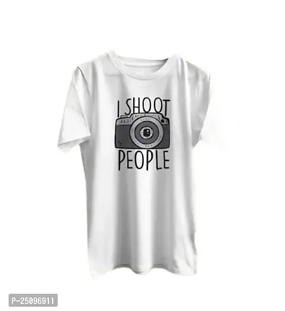 CSK Store I Shoot People Design Printed Round Neck T-Shirt for Men