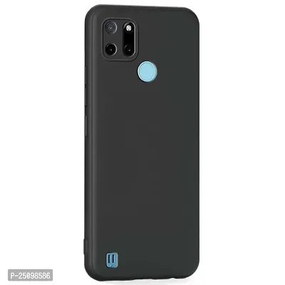 CSK Back Cover Realme C25Y Scratch Proof | Flexible | Matte Finish | Soft Silicone Mobile Cover Realme C25Y (Black)-thumb2