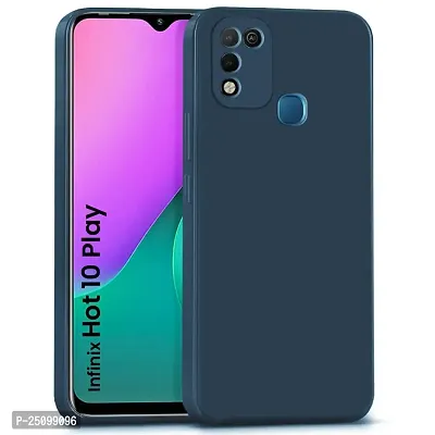 CSK Back Cover Infinix Hot 10 Play Scratch Proof | Flexible | Matte Finish | Soft Silicone Mobile Cover Infinix Hot 10 Play (Blue)-thumb0