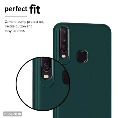 CSK Back Cover Vivo Y12 Scratch Proof | Flexible | Matte Finish | Soft Silicone Mobile Cover Vivo Y12 (Green)-thumb5