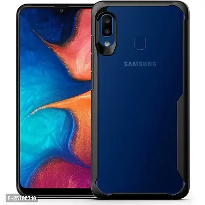 CSK Galaxy M30 Case Back Cover Shockproof Bumper Crystal Clear Camera Protection | Acrylic Transparent Eagle Cover for Galaxy M30 (Black).-thumb0