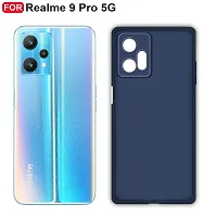 CSK Back Cover Realme 9 Pro Scratch Proof | Flexible | Matte Finish | Soft Silicone Mobile Cover Realme 9 Pro (Blue)-thumb1