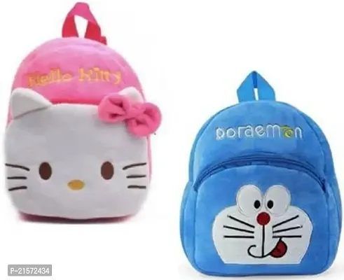 CSK Hello Kitty  Doremon Combo Kids School Bag Cute Backpacks for Girls/Boys/Animal Cartoon Mini Travel Bag Backpack for Kids Girl Boy 2-6 Years